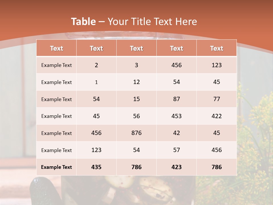 Homemade Dill Salted PowerPoint Template