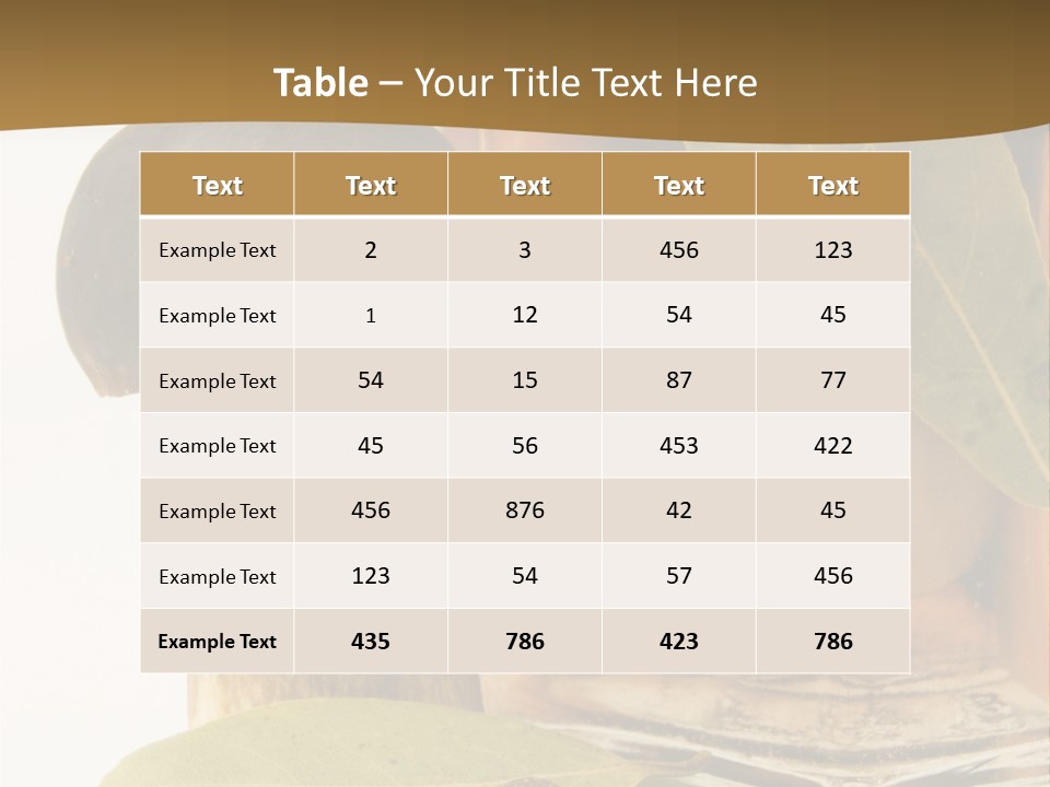 Preserves Canned Bay Leaf PowerPoint Template