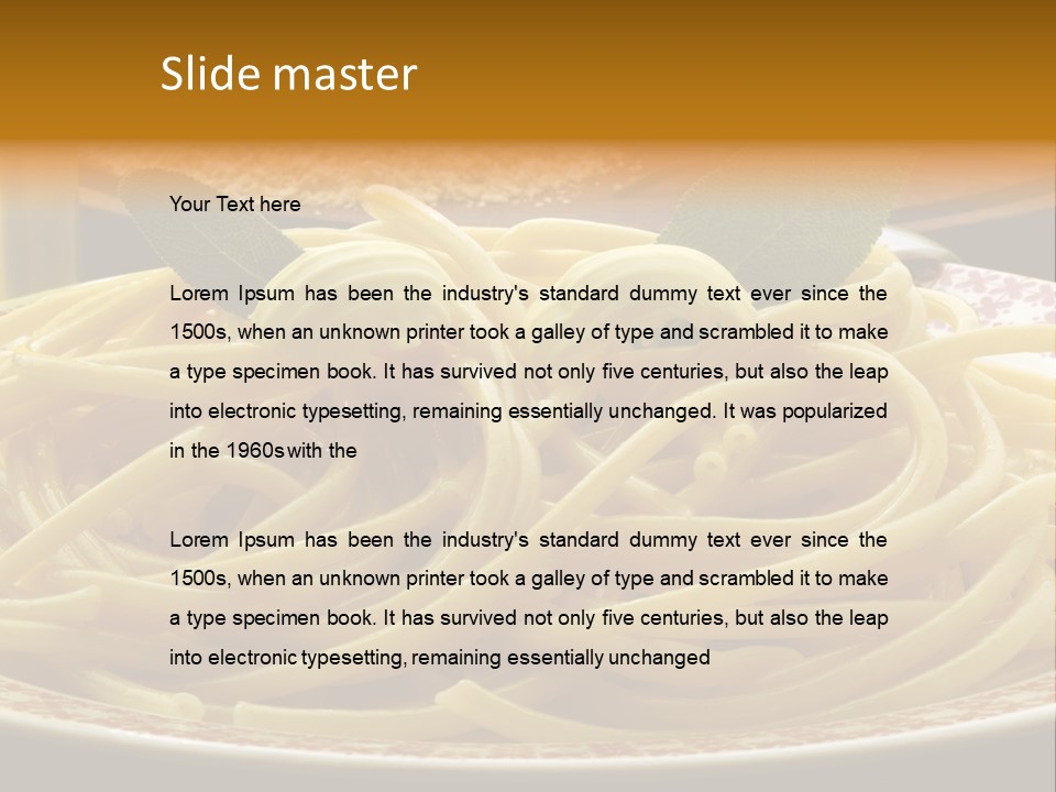 Parmesano Macaroni Bucatini PowerPoint Template