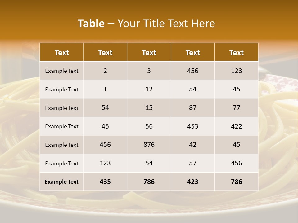 Parmesano Macaroni Bucatini PowerPoint Template