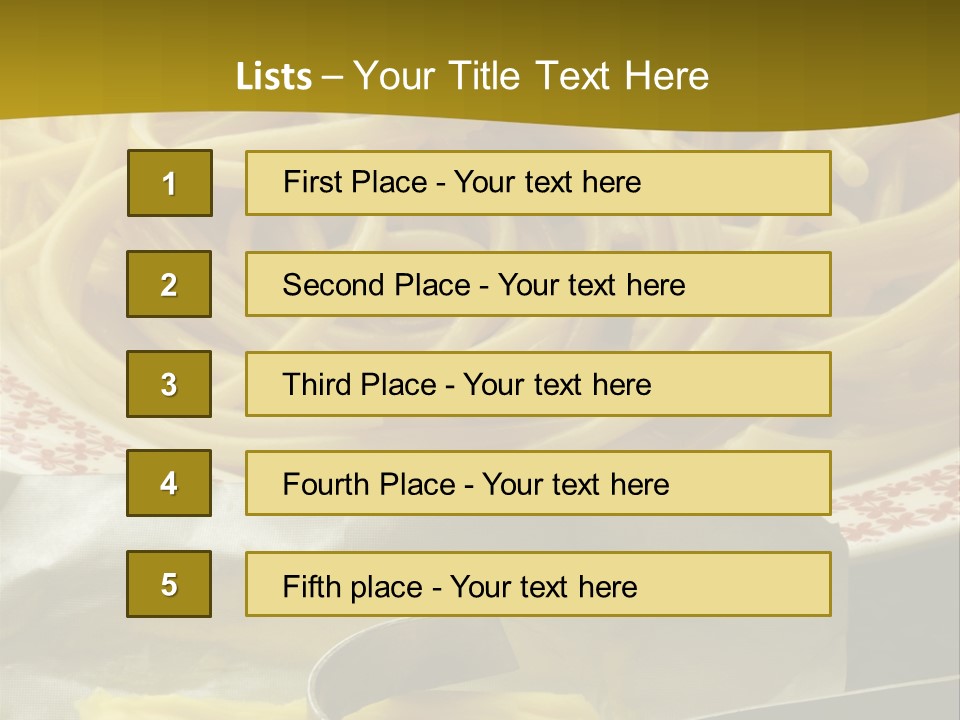 Piatto Ricciolo Cibi PowerPoint Template