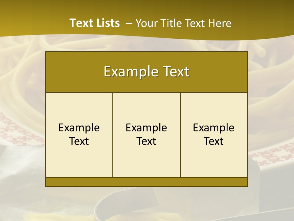 Piatto Ricciolo Cibi PowerPoint Template