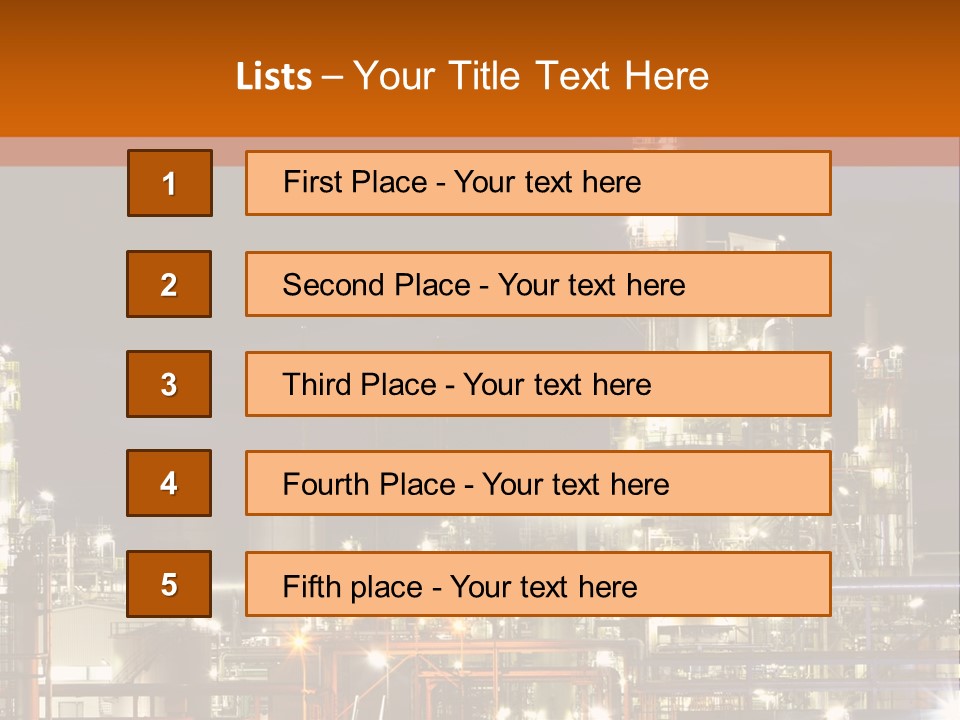 Fuel Tower Distillation PowerPoint Template