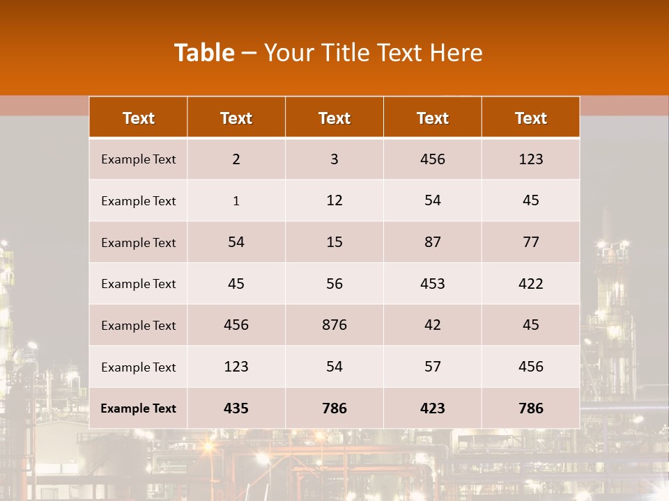 Fuel Tower Distillation PowerPoint Template