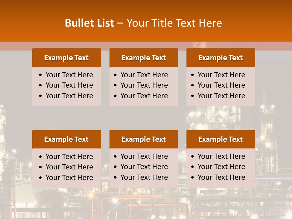 Fuel Tower Distillation PowerPoint Template