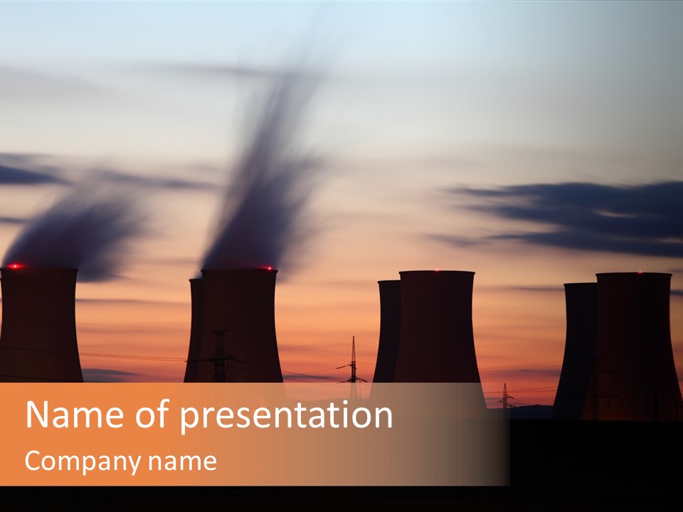 Night Artificial Energy PowerPoint Template