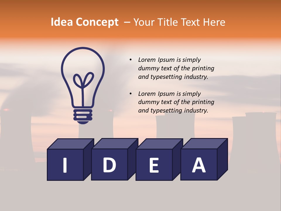 Night Artificial Energy PowerPoint Template