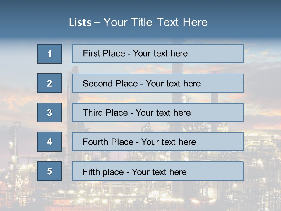 Power Business Oil PowerPoint Template