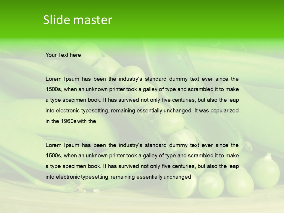Vitamins Garden Legume PowerPoint Template