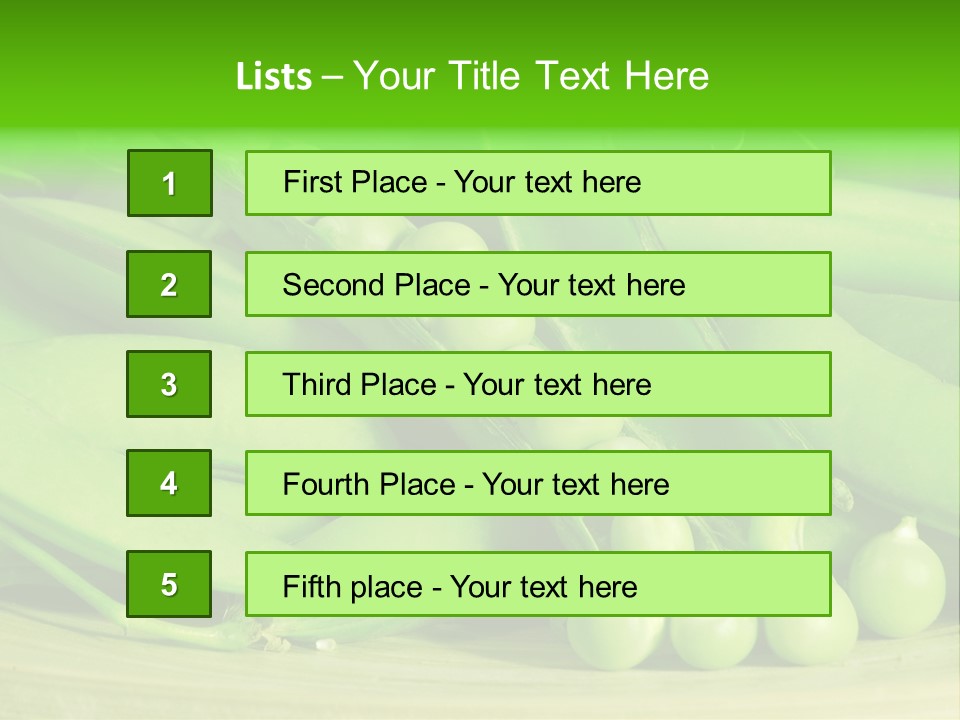 Vitamins Garden Legume PowerPoint Template