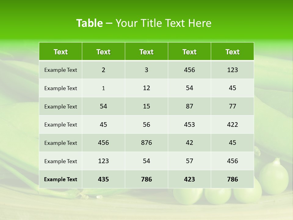 Vitamins Garden Legume PowerPoint Template