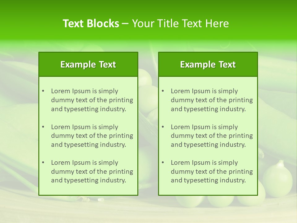Vitamins Garden Legume PowerPoint Template