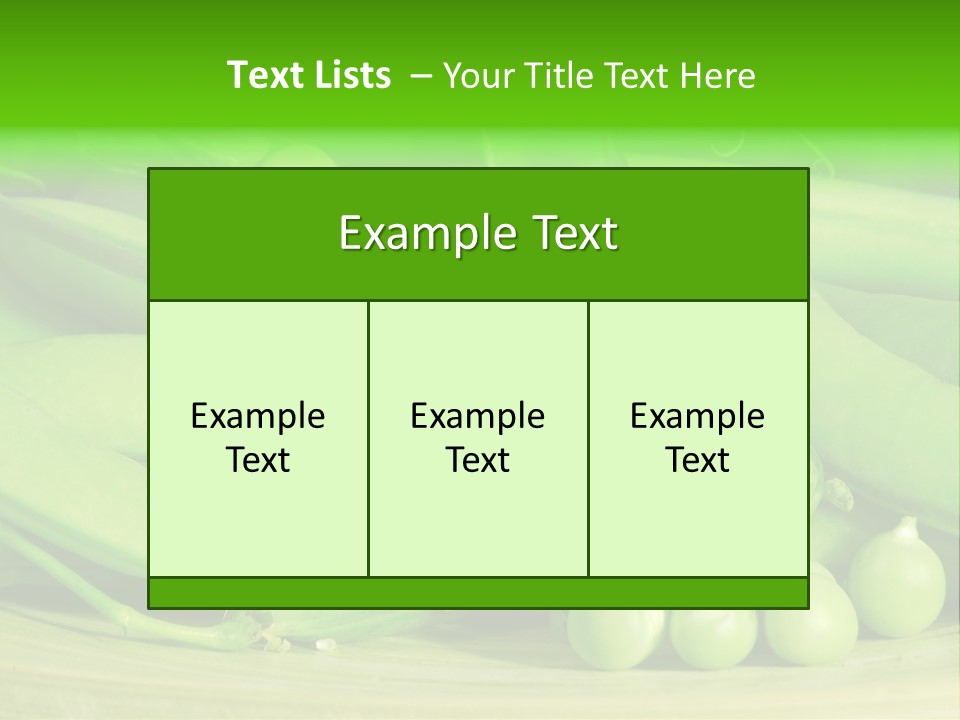 Vitamins Garden Legume PowerPoint Template