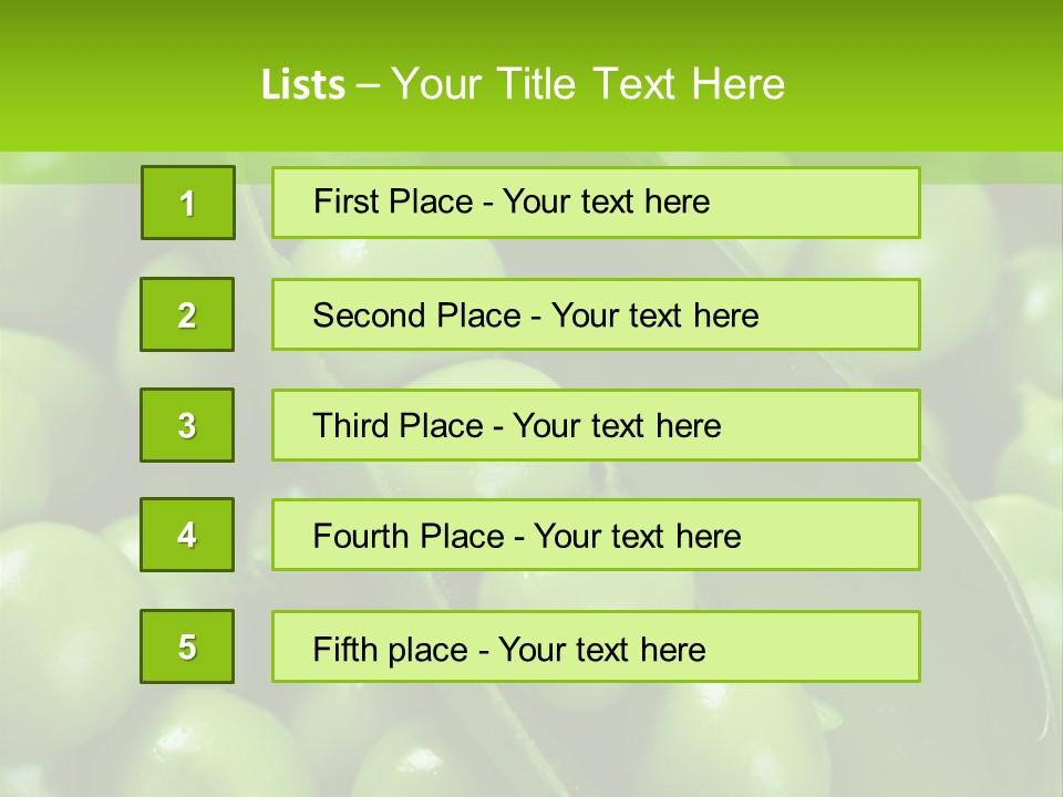 Pea Food Food Ingredient PowerPoint Template
