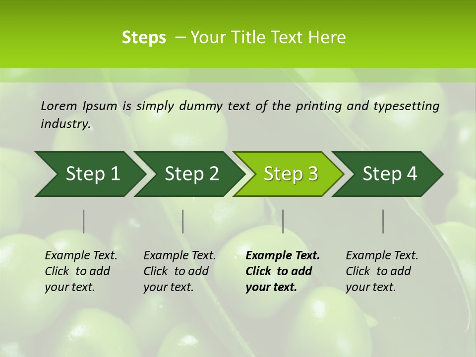 Pea Food Food Ingredient PowerPoint Template