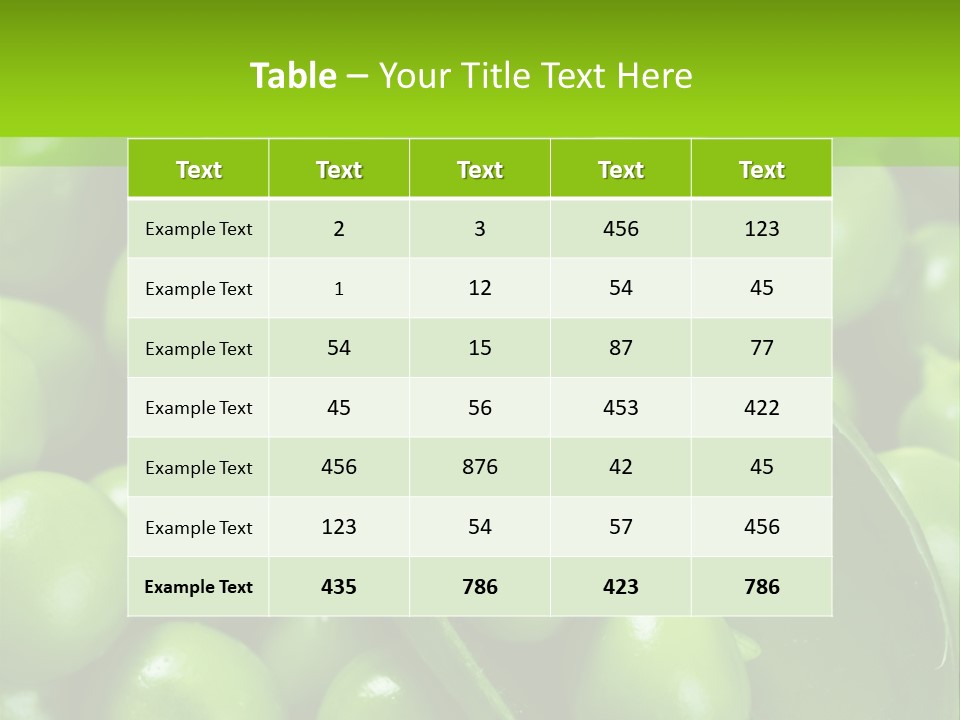Pea Food Food Ingredient PowerPoint Template
