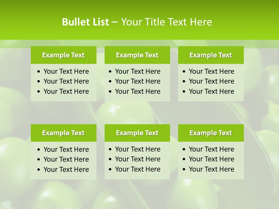 Pea Food Food Ingredient PowerPoint Template