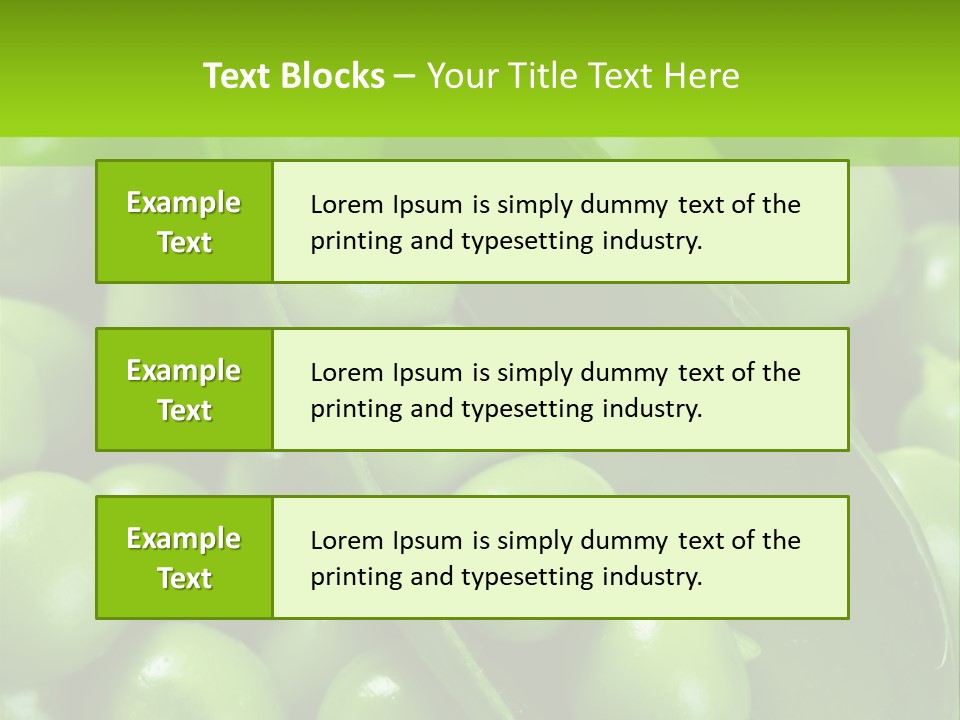 Pea Food Food Ingredient PowerPoint Template
