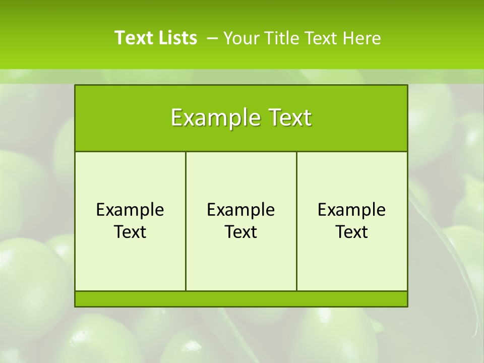 Pea Food Food Ingredient PowerPoint Template
