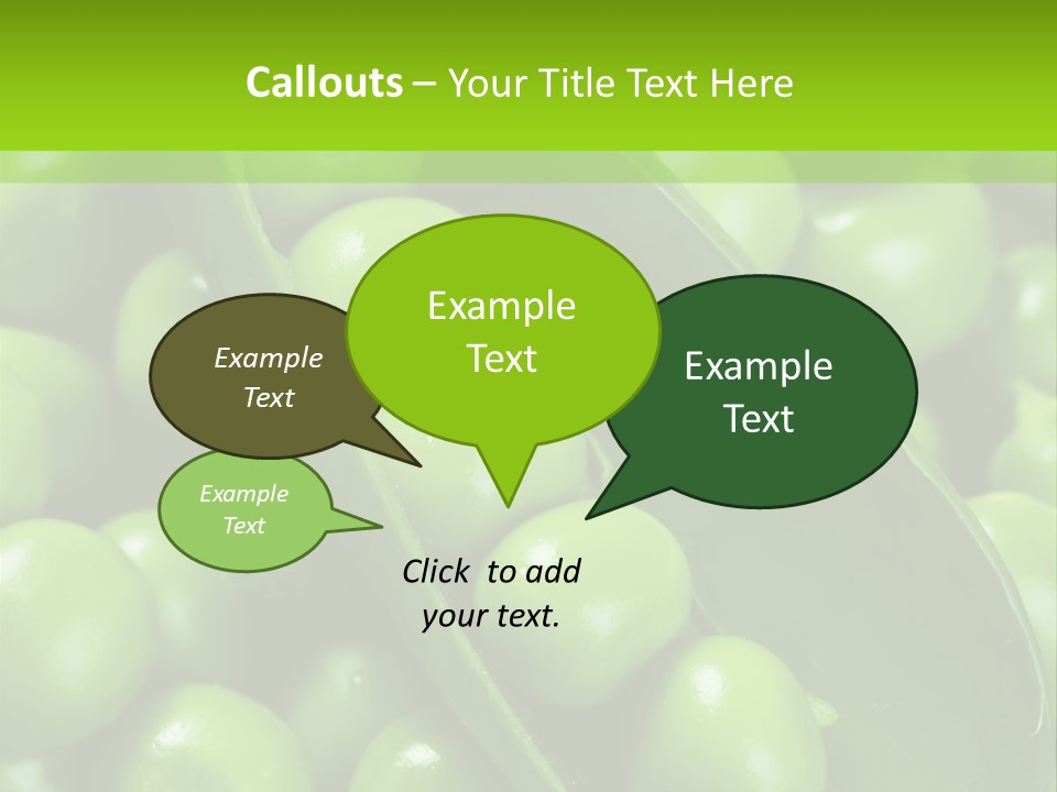 Pea Food Food Ingredient PowerPoint Template