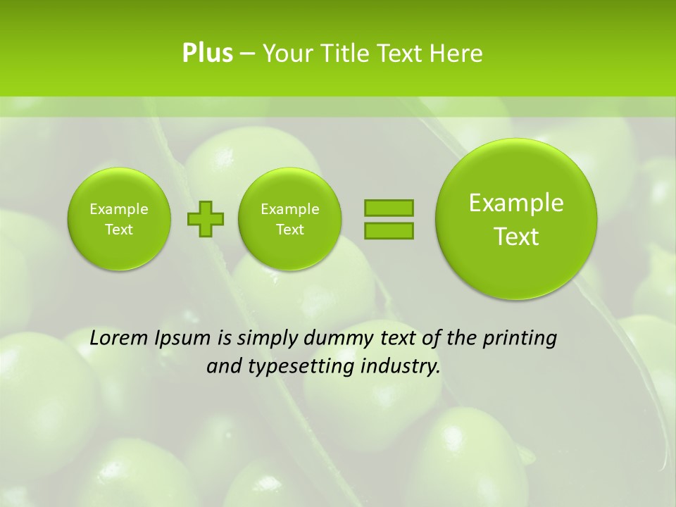 Pea Food Food Ingredient PowerPoint Template