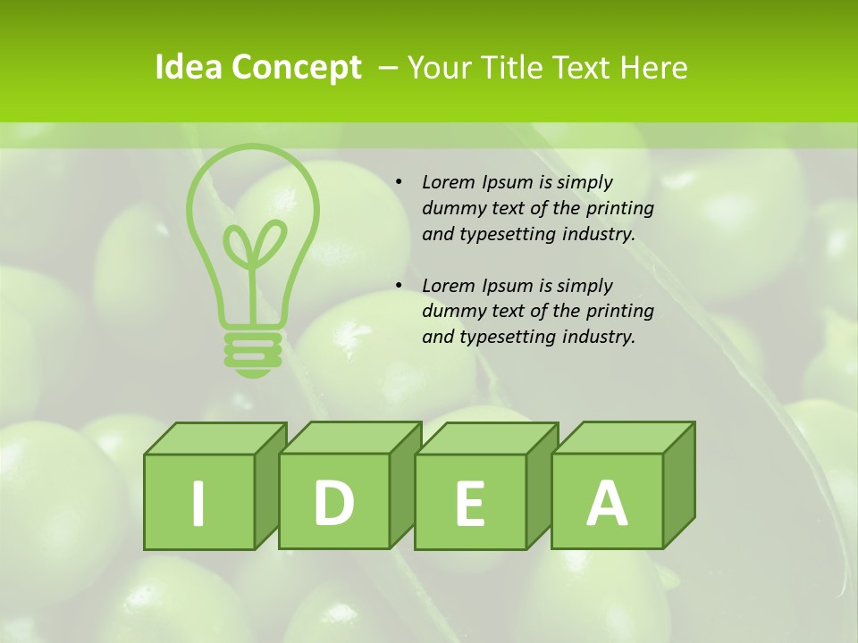 Pea Food Food Ingredient PowerPoint Template