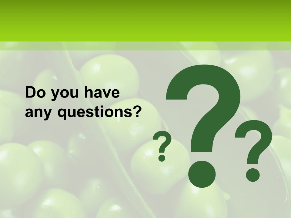 Pea Food Food Ingredient PowerPoint Template