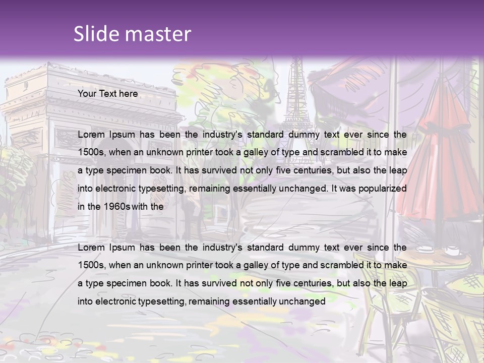 Travel Street Background PowerPoint Template