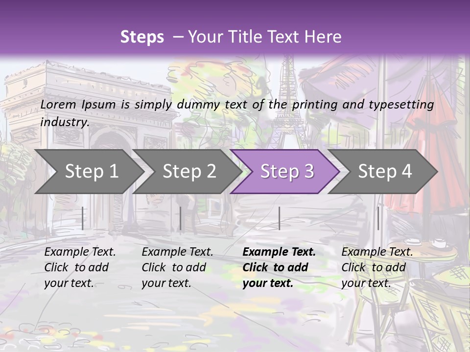 Travel Street Background PowerPoint Template
