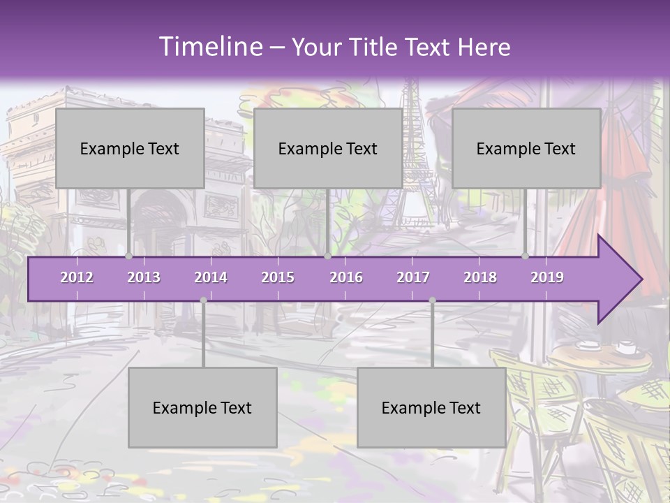 Travel Street Background PowerPoint Template