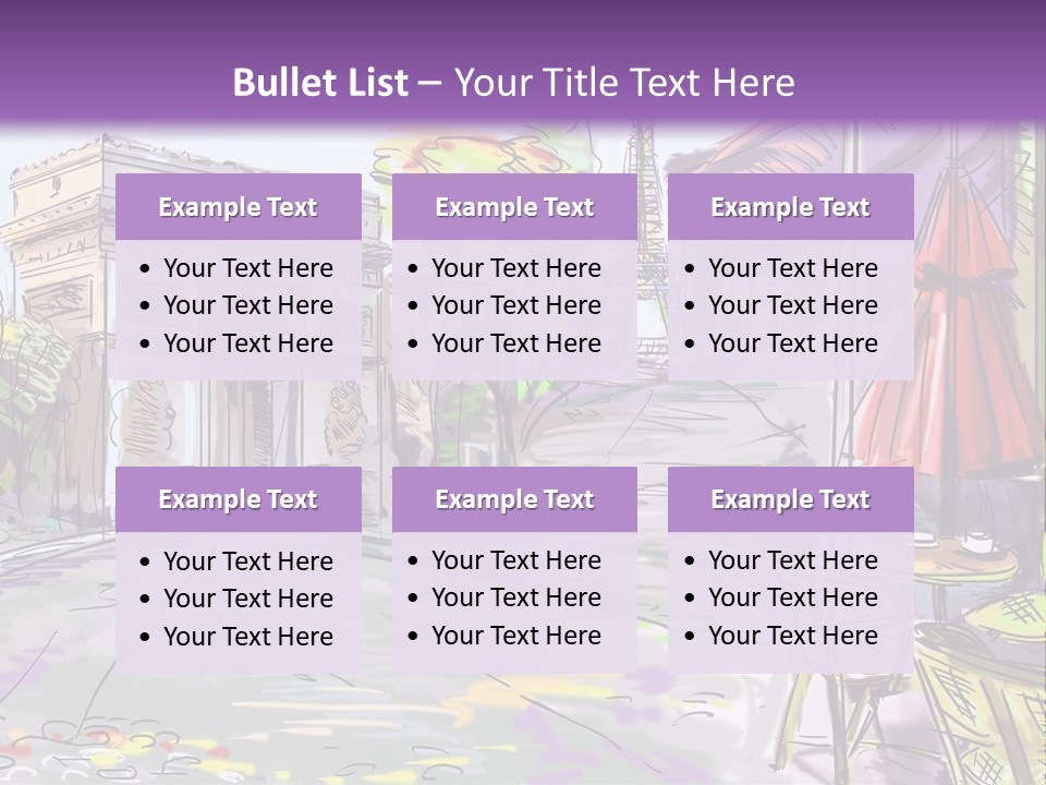 Travel Street Background PowerPoint Template