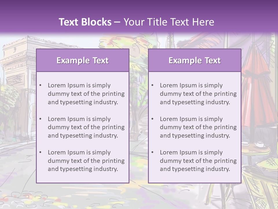 Travel Street Background PowerPoint Template