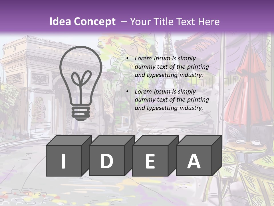 Travel Street Background PowerPoint Template