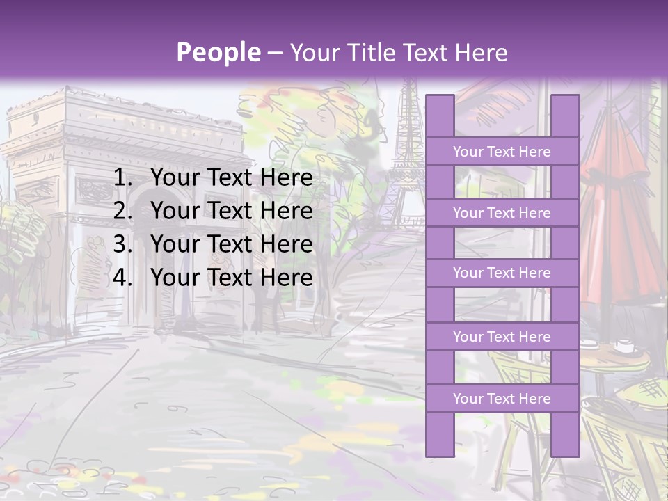 Travel Street Background PowerPoint Template