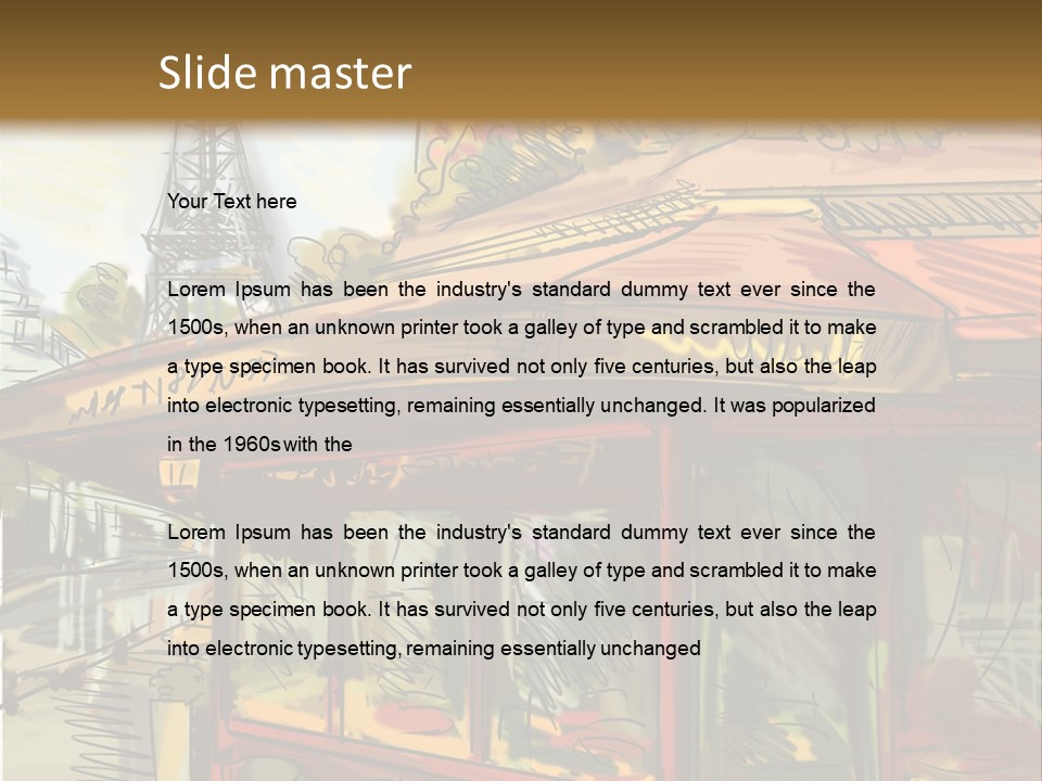 Monument Sketch Style PowerPoint Template