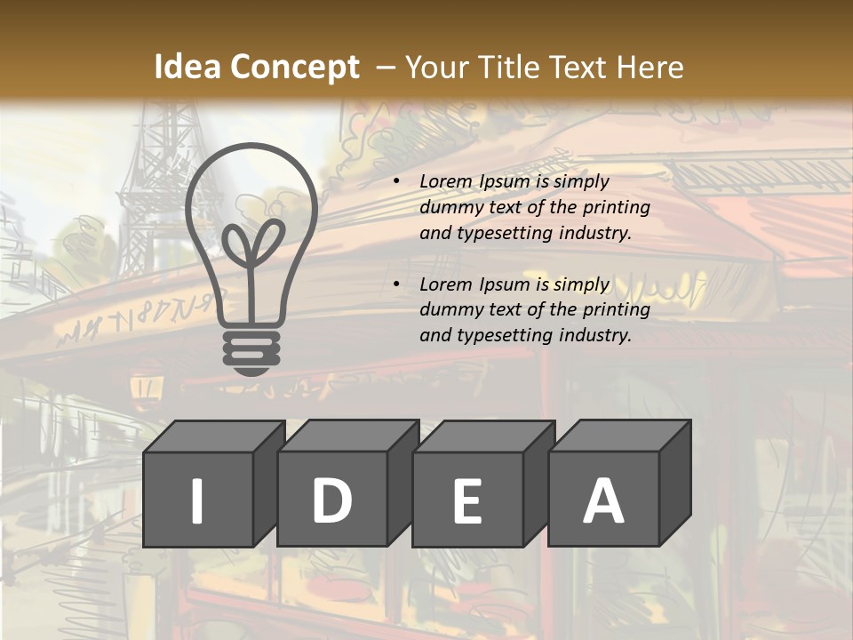 Monument Sketch Style PowerPoint Template