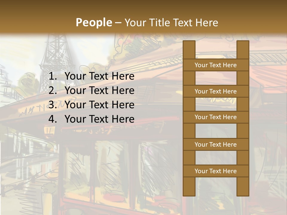 Monument Sketch Style PowerPoint Template