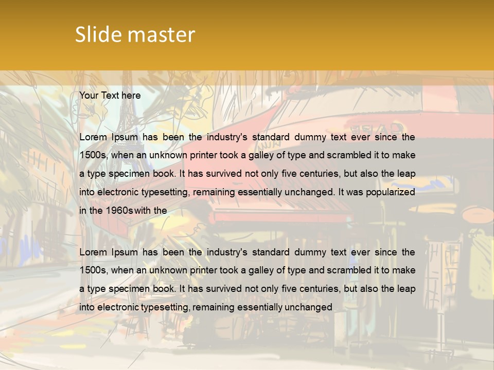 Cityscape Travel Map PowerPoint Template