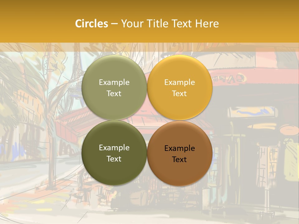 Cityscape Travel Map PowerPoint Template