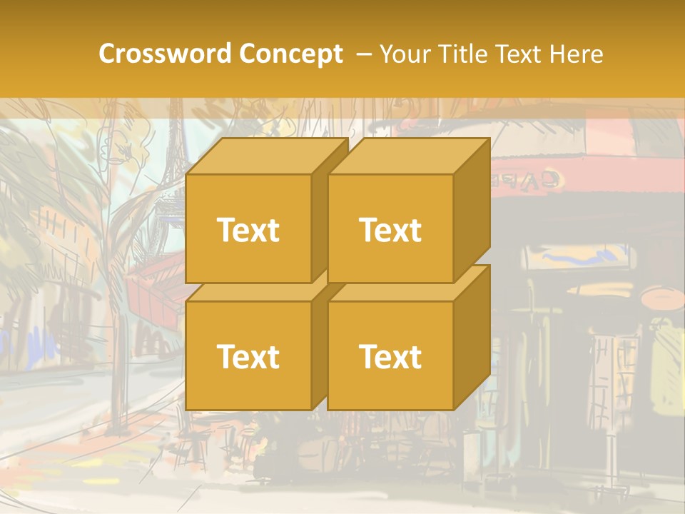 Cityscape Travel Map PowerPoint Template
