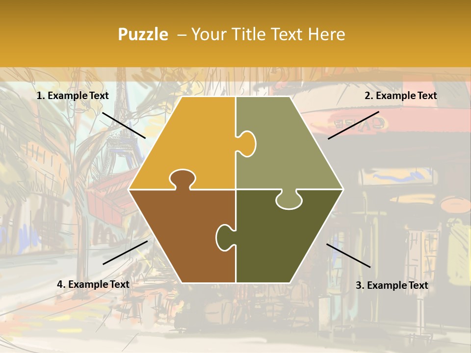 Cityscape Travel Map PowerPoint Template