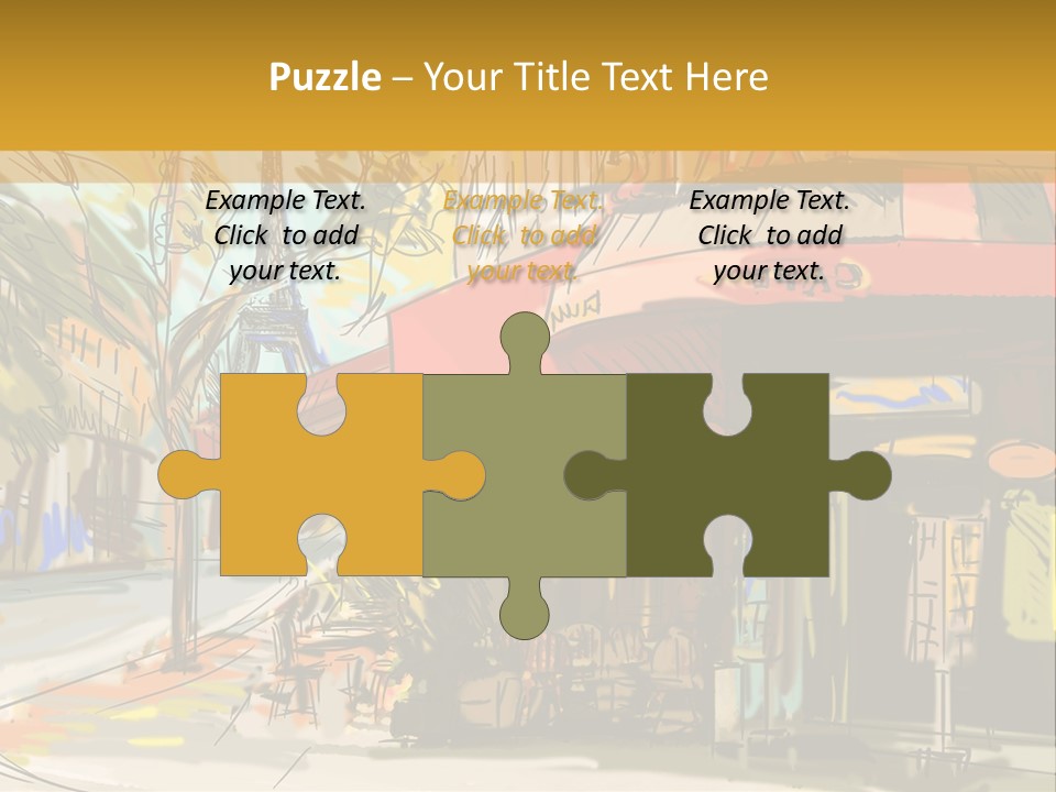 Cityscape Travel Map PowerPoint Template