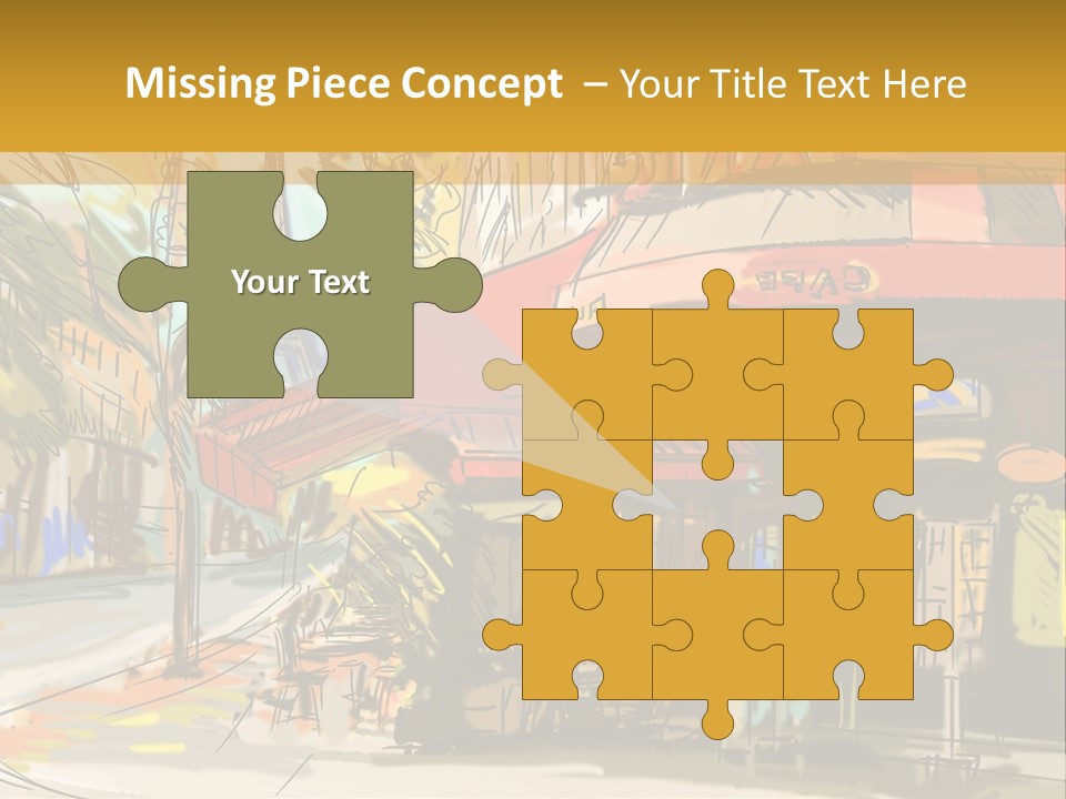 Cityscape Travel Map PowerPoint Template