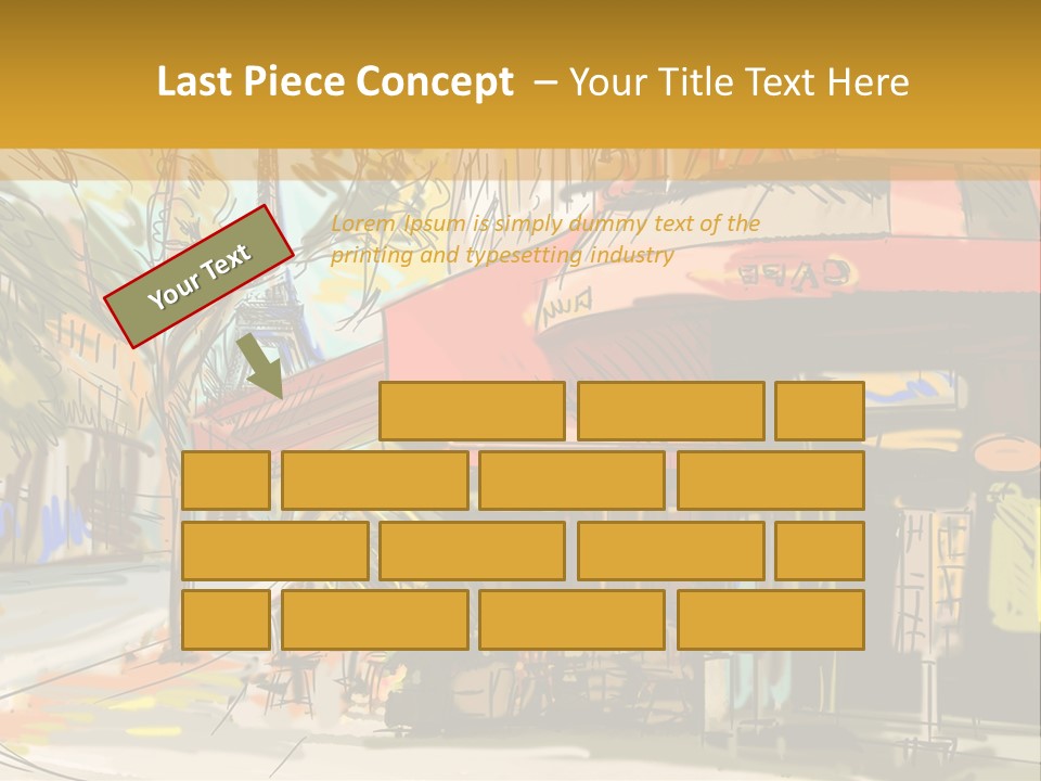 Cityscape Travel Map PowerPoint Template