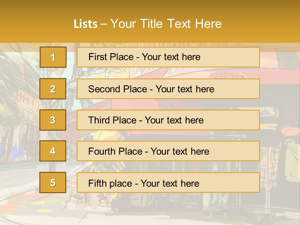 Cityscape Travel Map PowerPoint Template