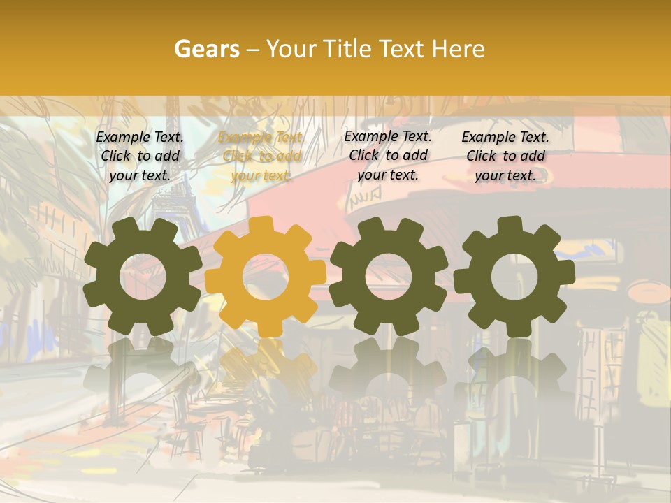 Cityscape Travel Map PowerPoint Template