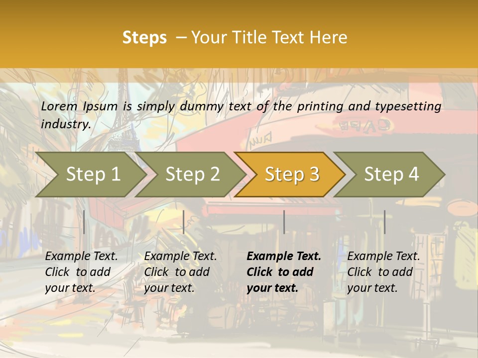 Cityscape Travel Map PowerPoint Template