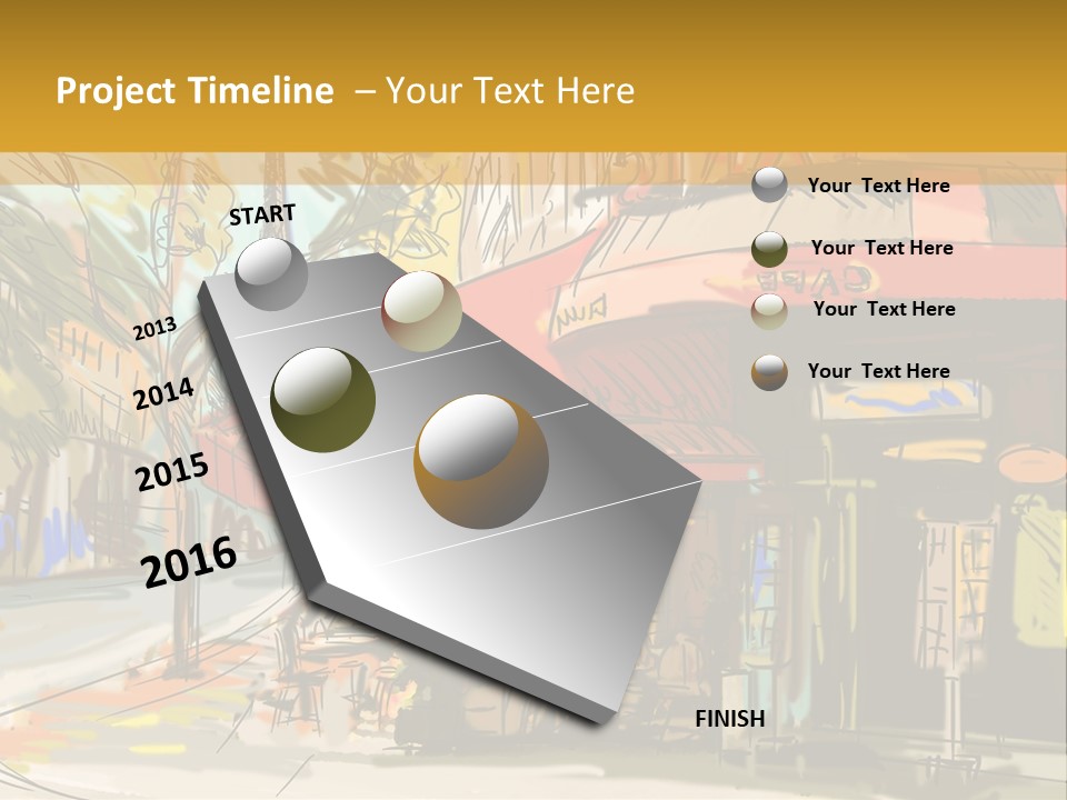 Cityscape Travel Map PowerPoint Template