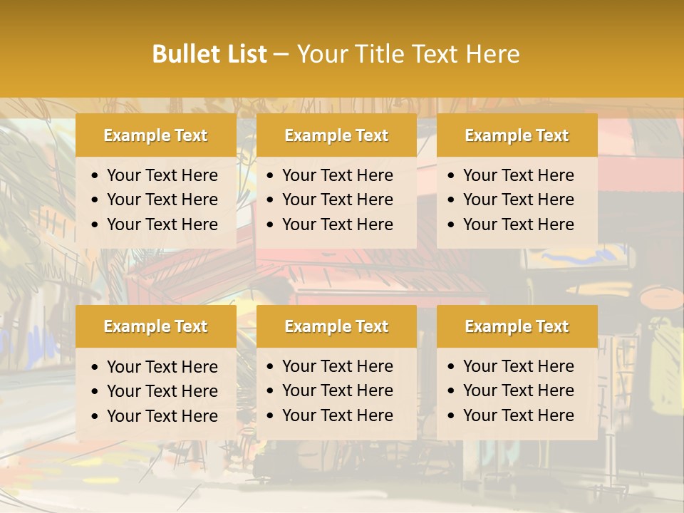 Cityscape Travel Map PowerPoint Template