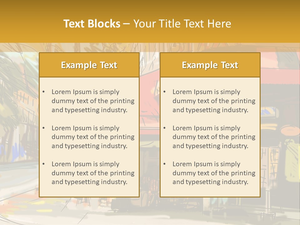 Cityscape Travel Map PowerPoint Template